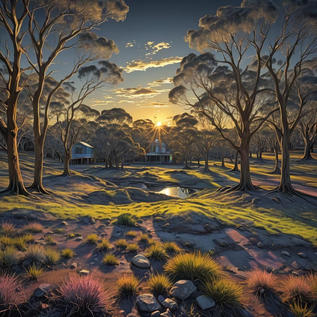 Australian Tonalism Photograph with Fisheye Lens Effect