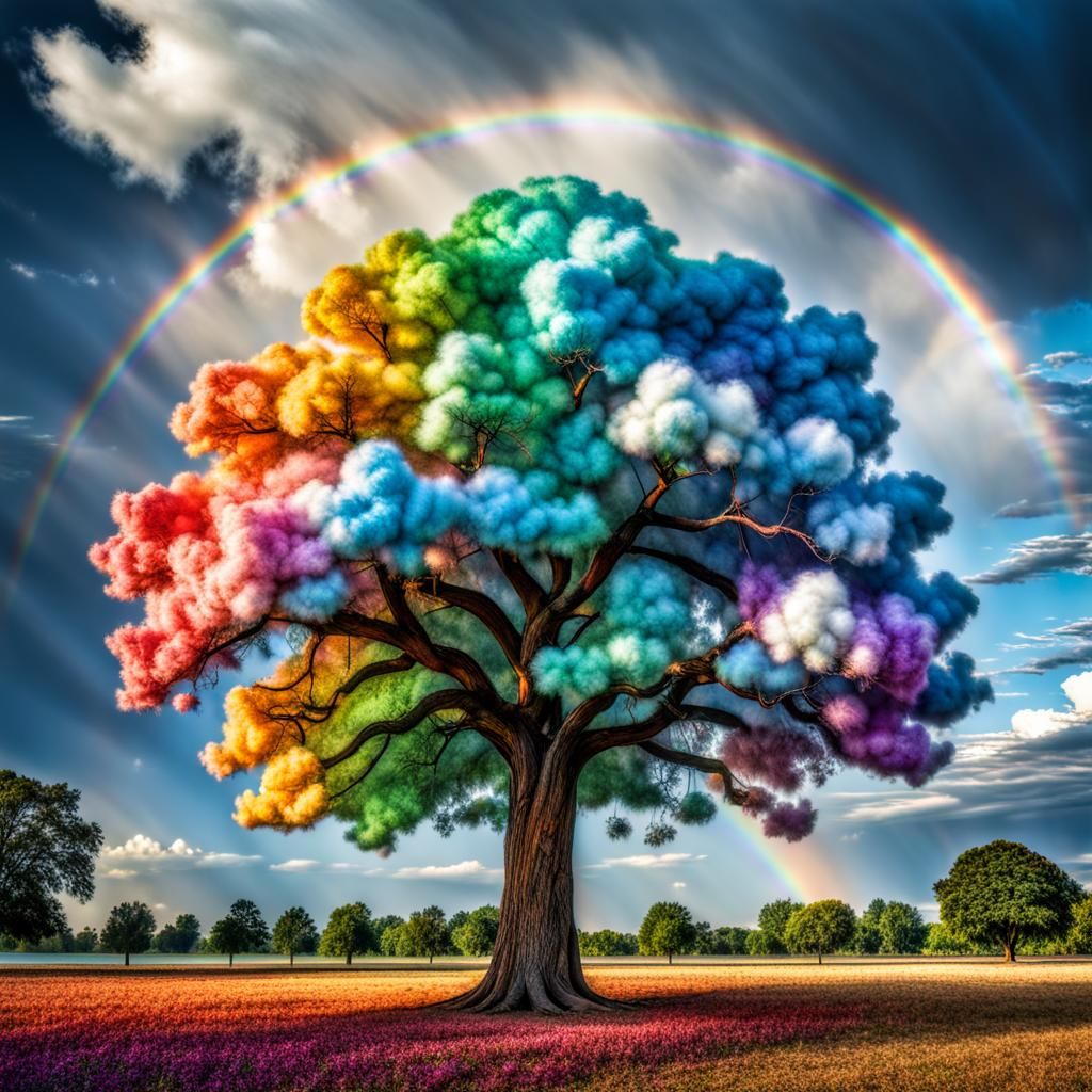 A rainbow tree
