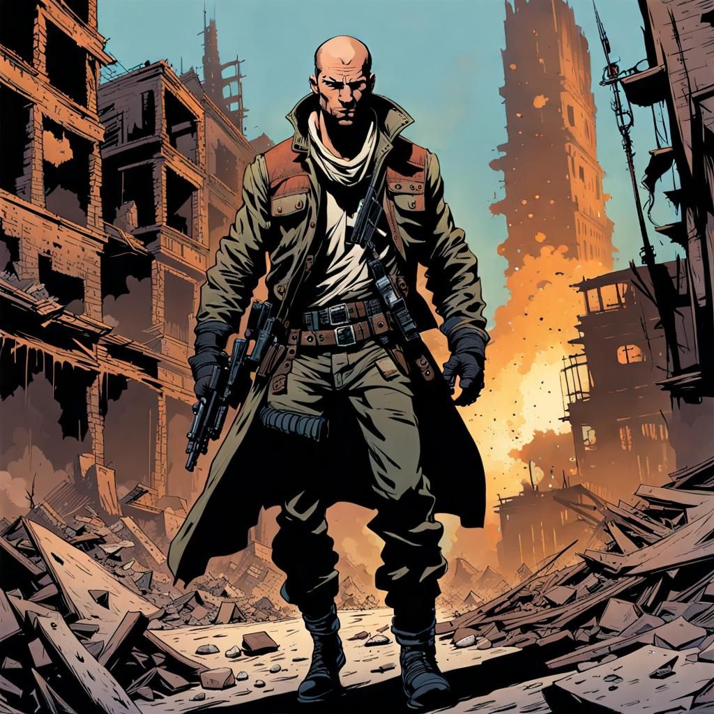 Aetherpunk Rebel Escapes Danger in Dystopian City