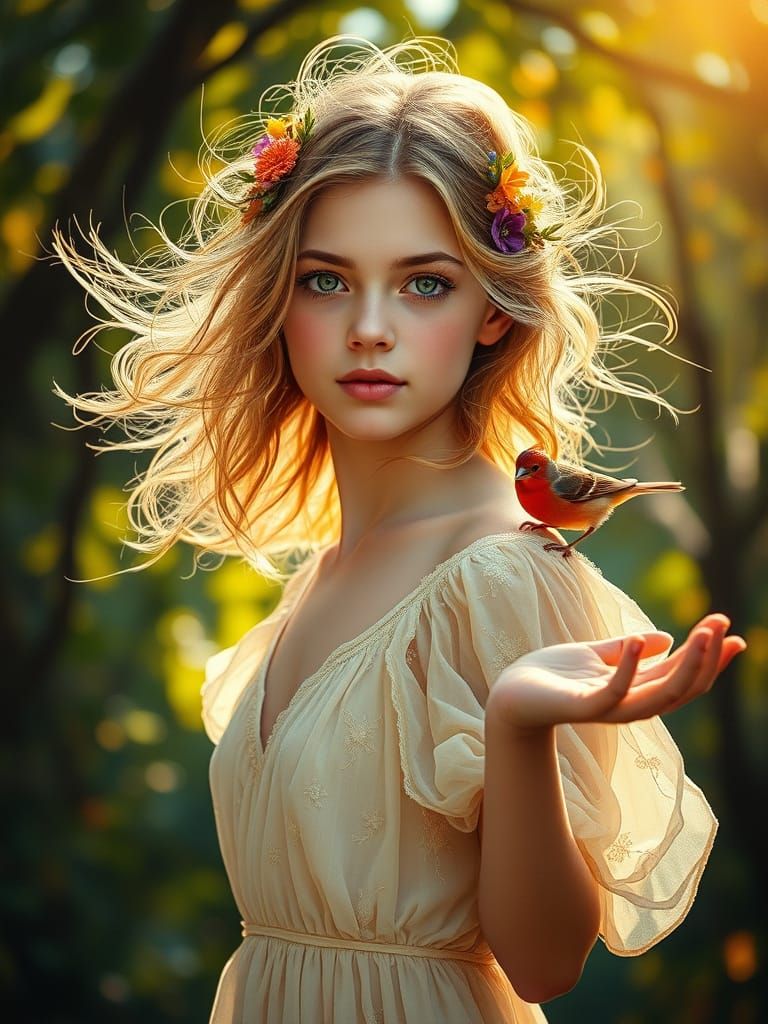 Green eyes and a Robin!