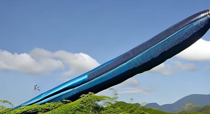 Giant Blue Banana with Spider