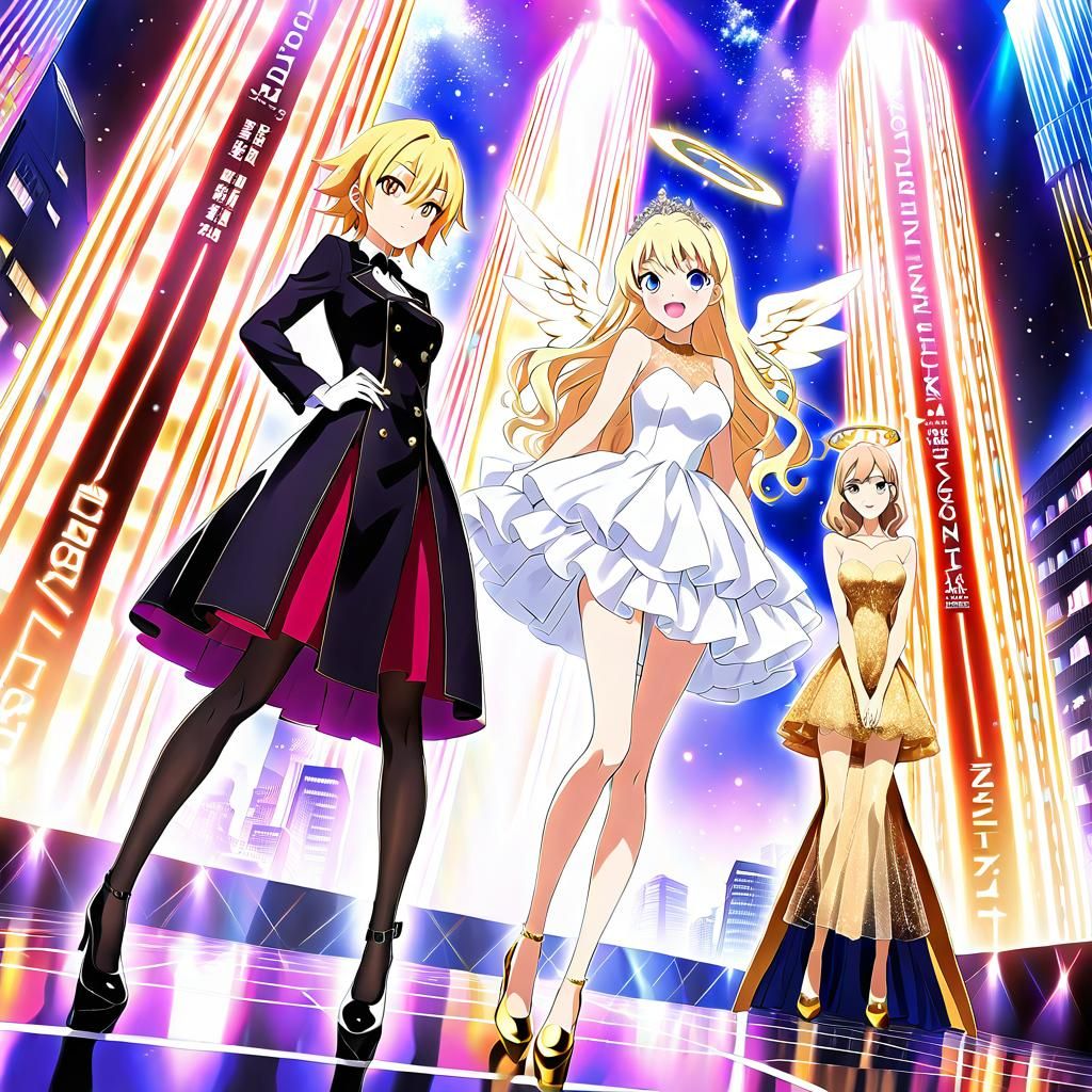 Anime Angel in Princess Dress at Teamlab Borderless