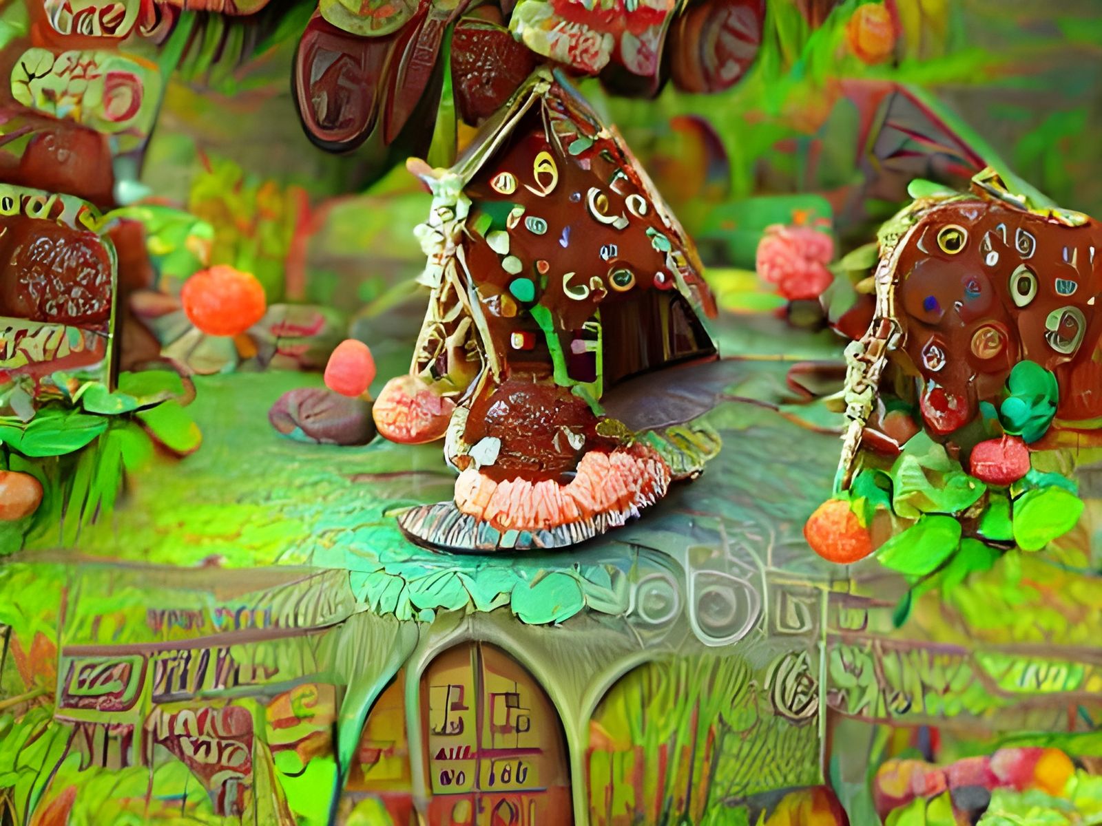 Gingerbread Cottage in Forest: 3D Storybook Dream