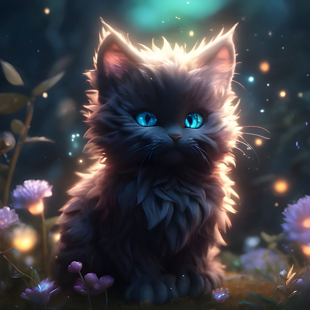 Black Kitten Portrait