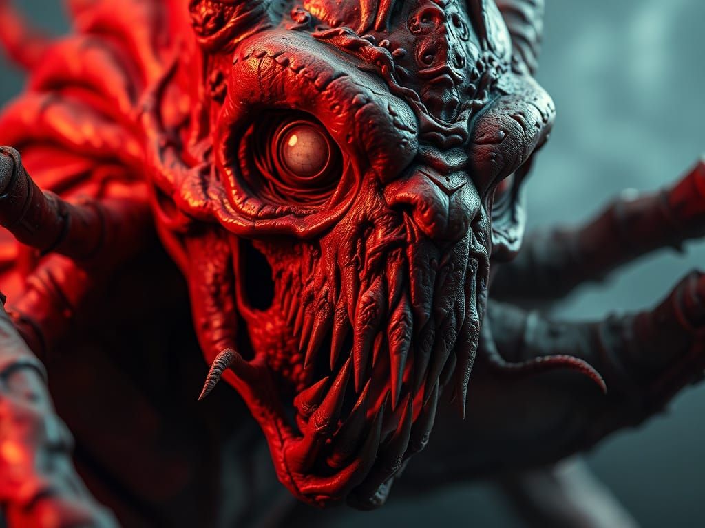 Horrific Dark Fantasy Entity in Photorealistic Render