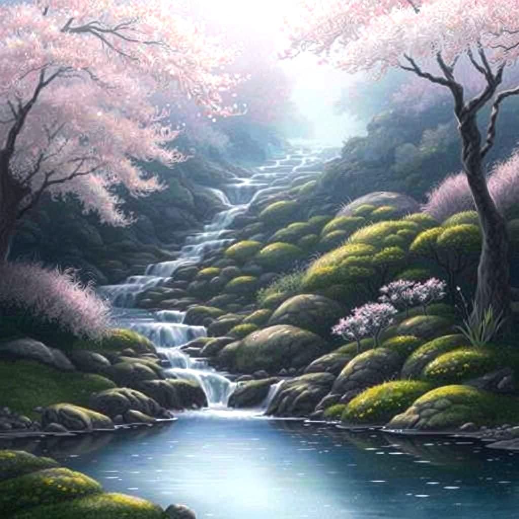 Watercolor Serenity in a Mystical Grove