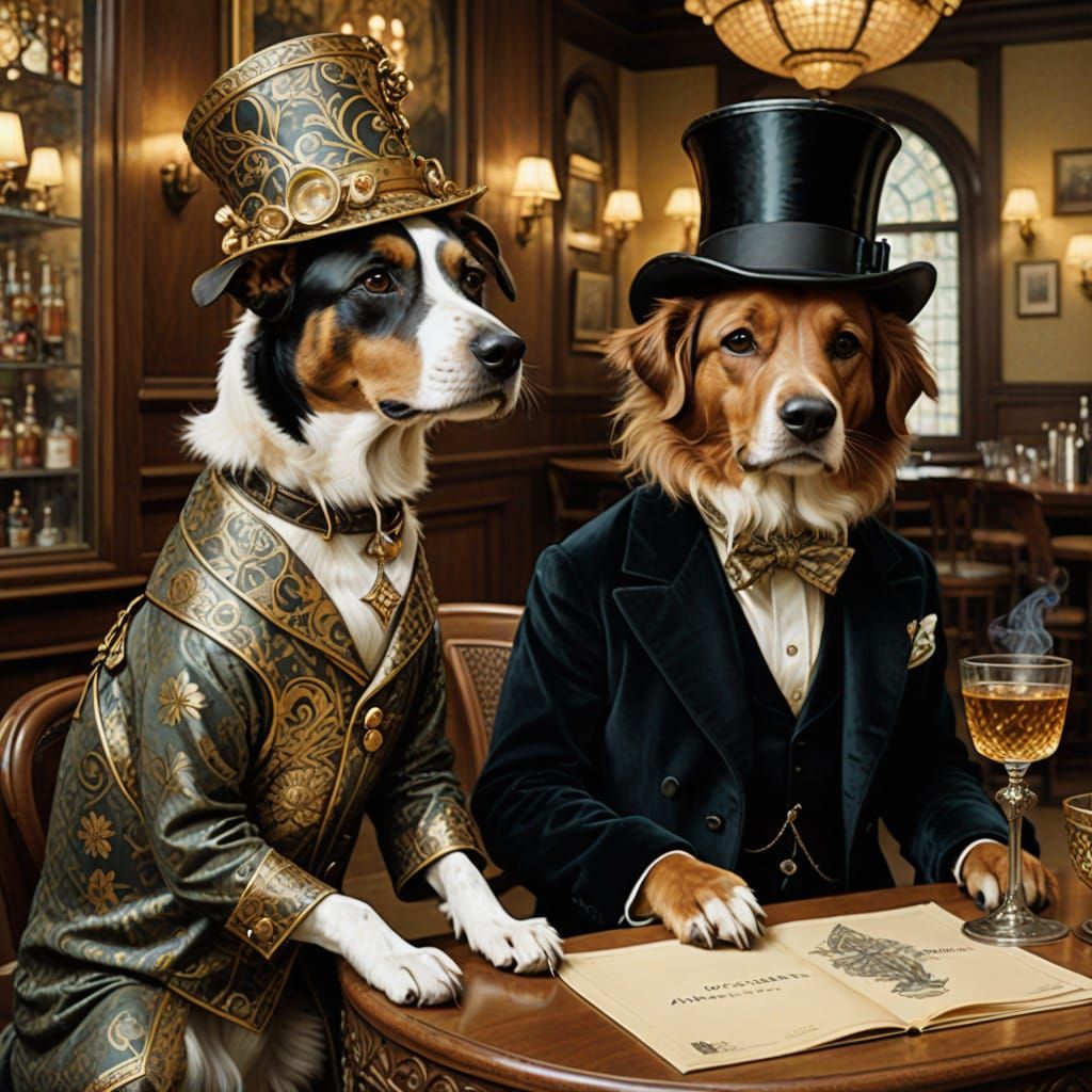 Dapper Dogs Enjoy Louis Vuitton-Inspired Luxury in Sophistic...