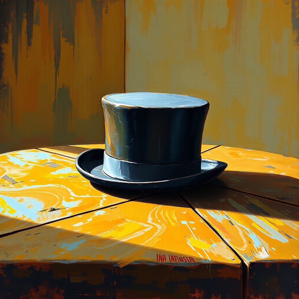 Neo-Impressionist Still Life with Top Hat