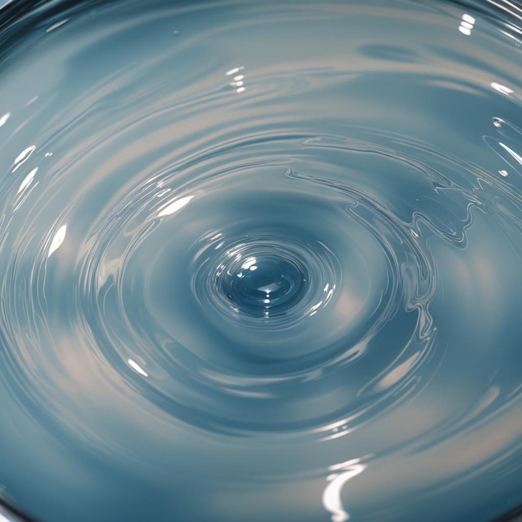 Surreal Water Concept Art in Jar: Macro Shot