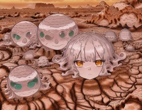 Chaotic Fractal Monster with Anime Faces