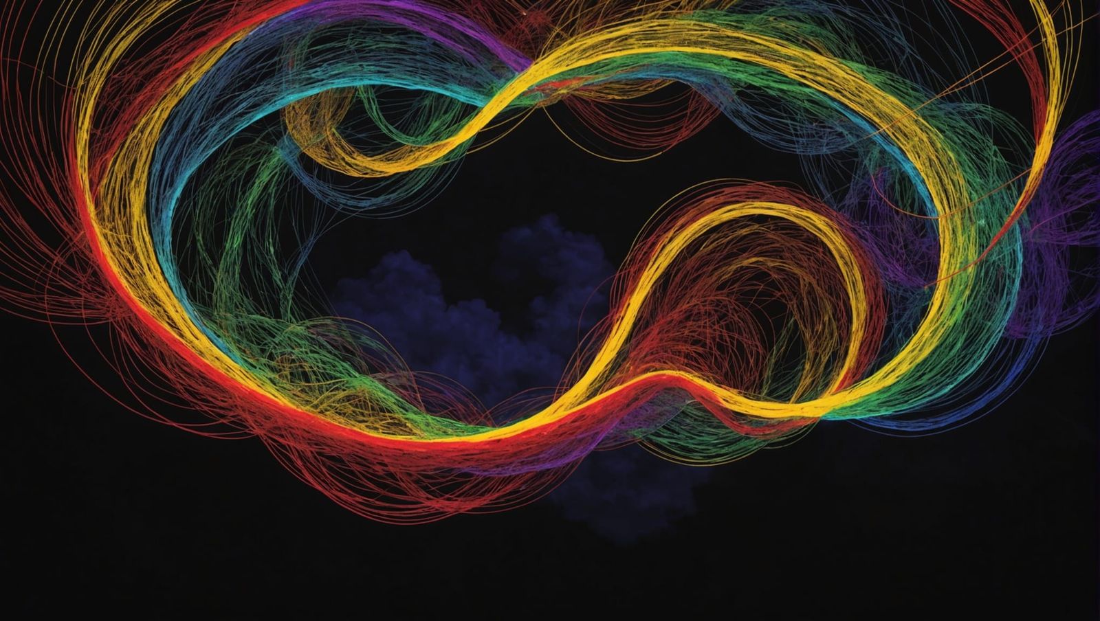 Glowing Space of Dancing Translucent Strings