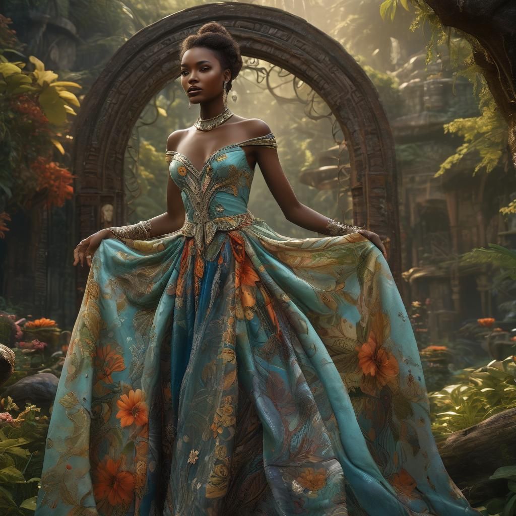 Exotic Model in Nature-Inspired Gown