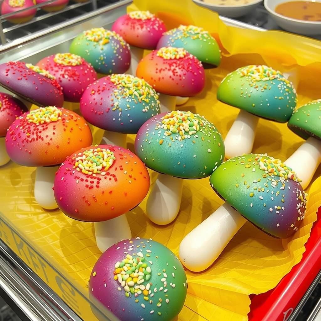 Dreamlike Rainbow Cupcakes: Digital Matte Painting