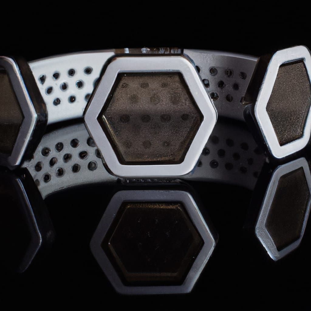 Smart Bracelet with Glowing Hexagon Screens