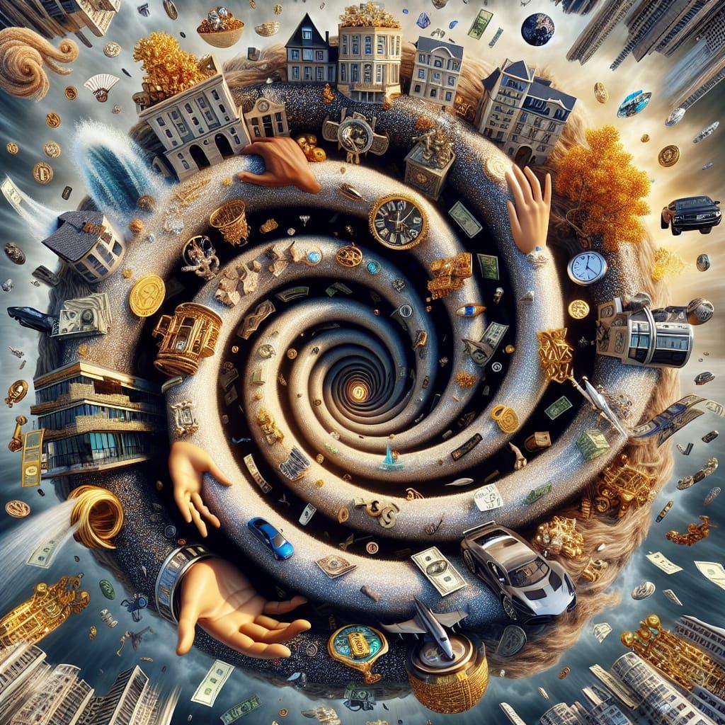 Vortex of Wealth: A Materialistic Descent