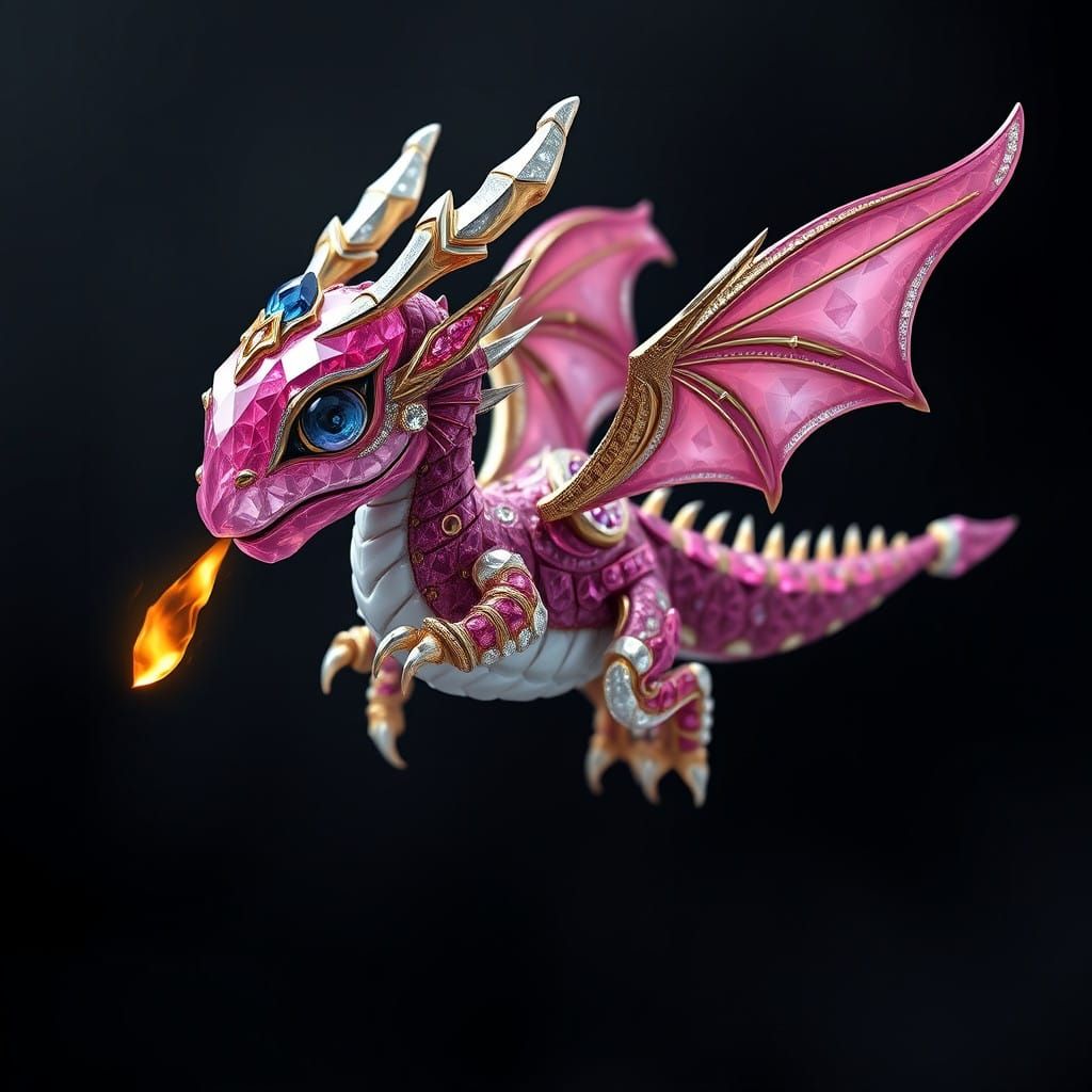Mechanical Gemstone Dragon Soars in Mid-Air