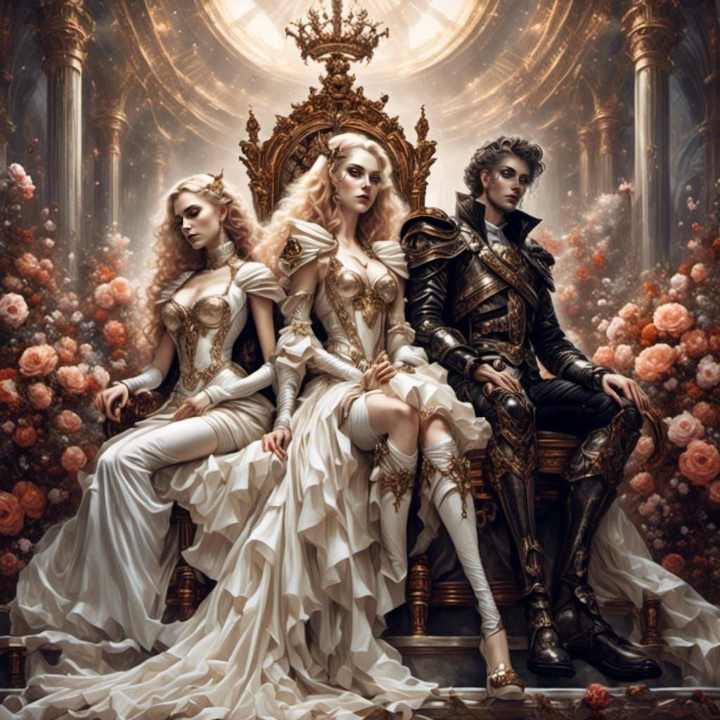 Sassy Queen Overlooking Her Subjects: Dark Fantasy Portrait