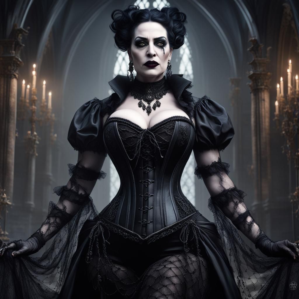 Gothic Woman in Detailed Fantasy Art