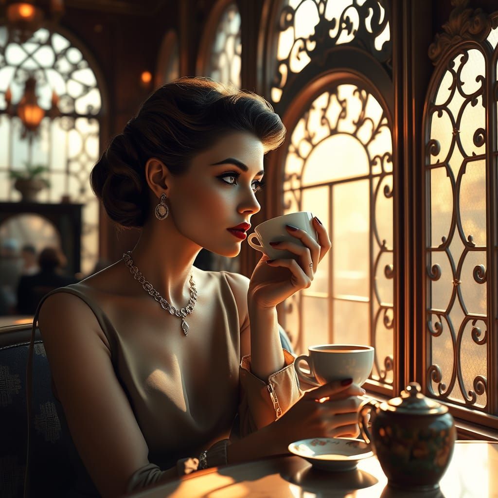 Whimsical Morning in a Tiffany's Inspired Café