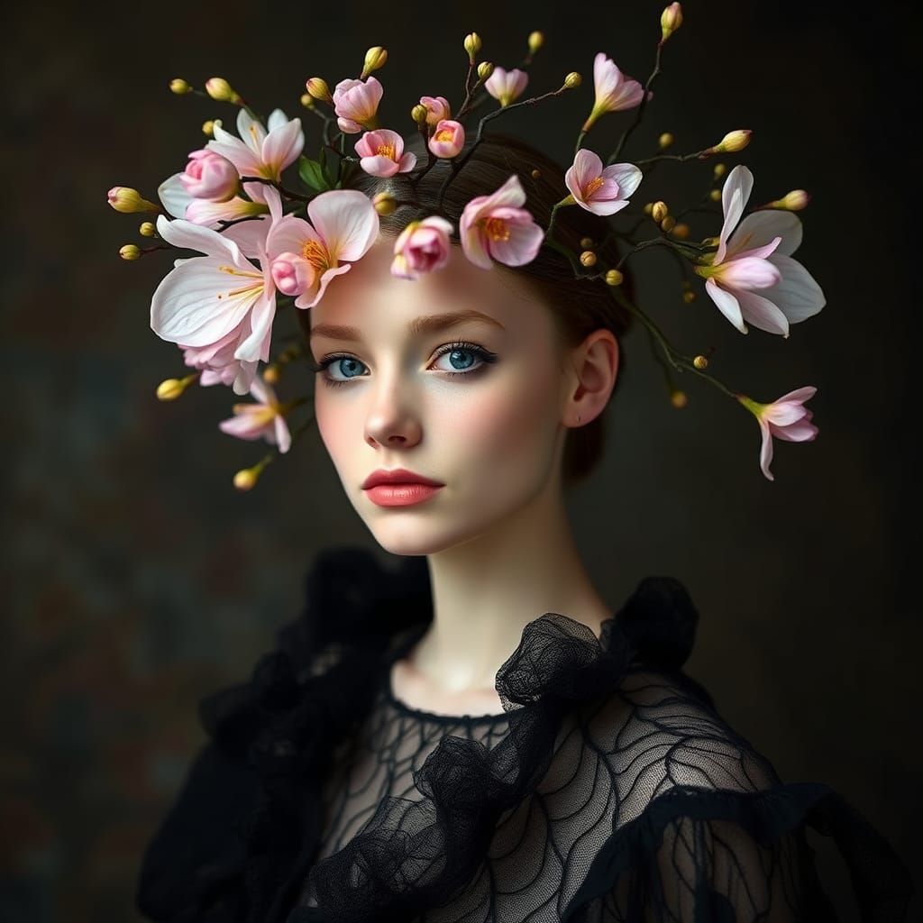 Fluorescent Edwardian Fashion Statement Portrait