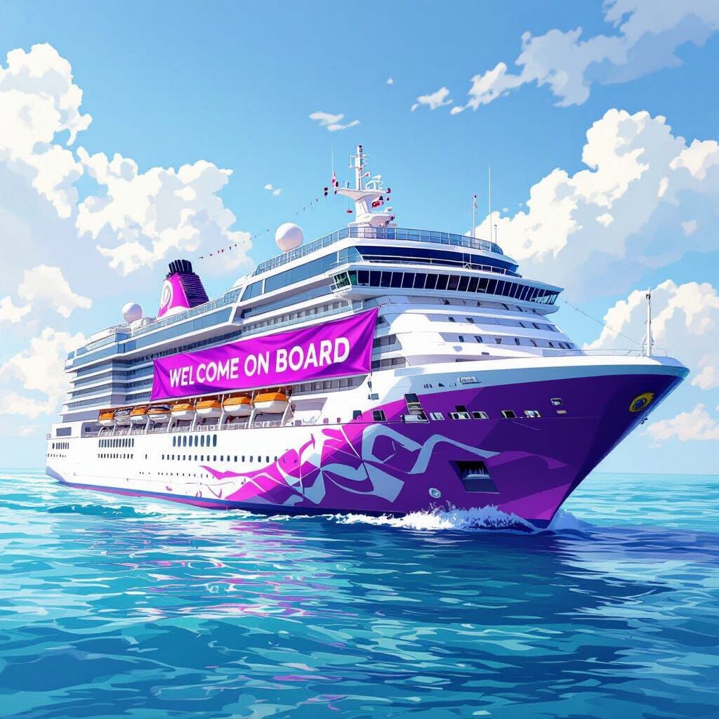 Synopsys Branded Cruise Ship in Futuristic Style