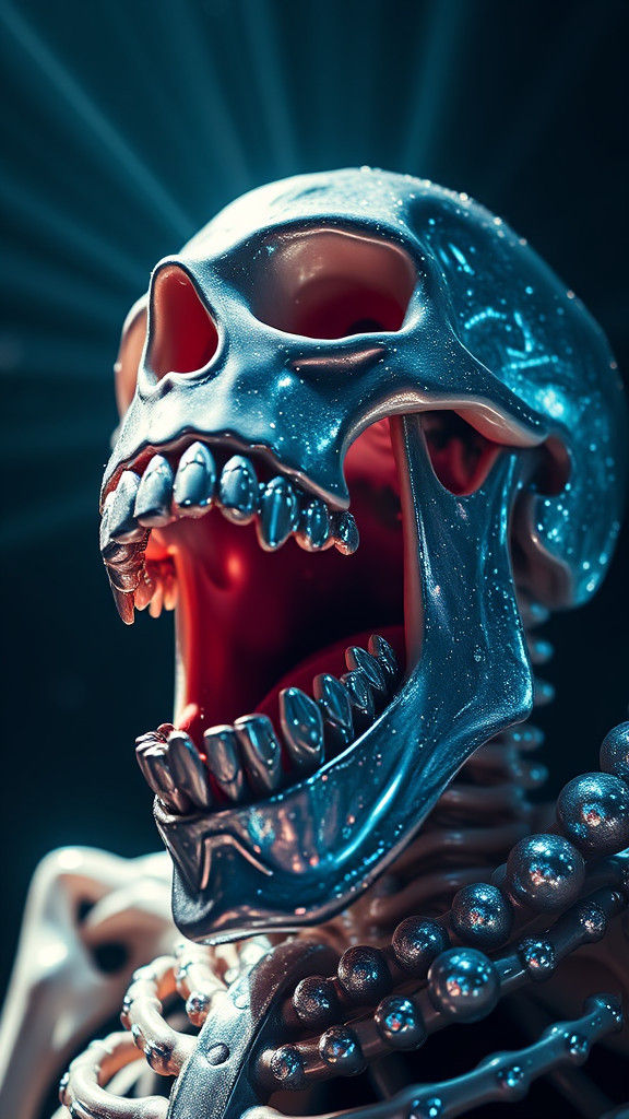 Iridescent Armor Bodybuilder in Cosmic Rays