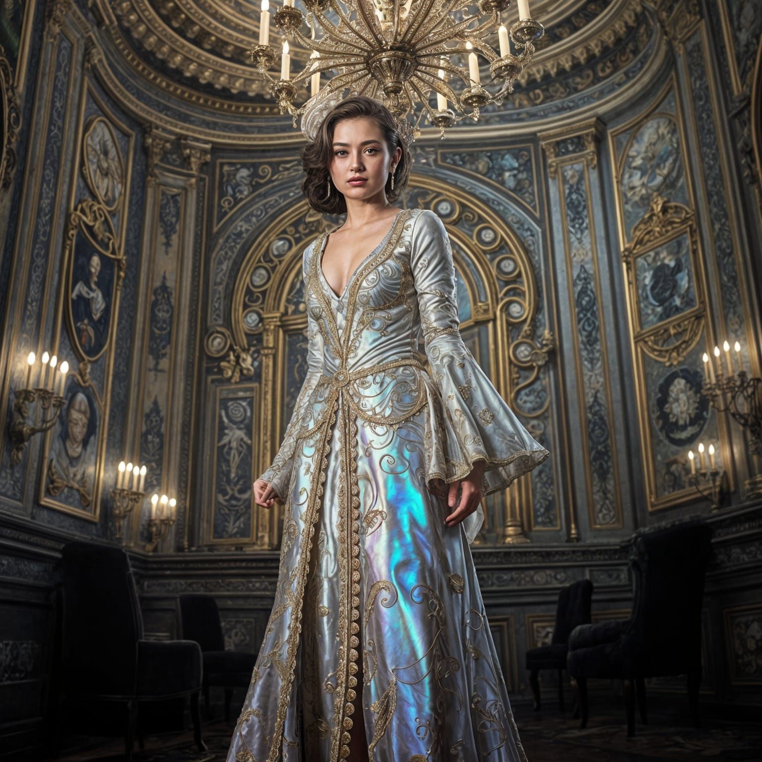 Hyperrealistic Abalone Shell Colors: Intricate Detail