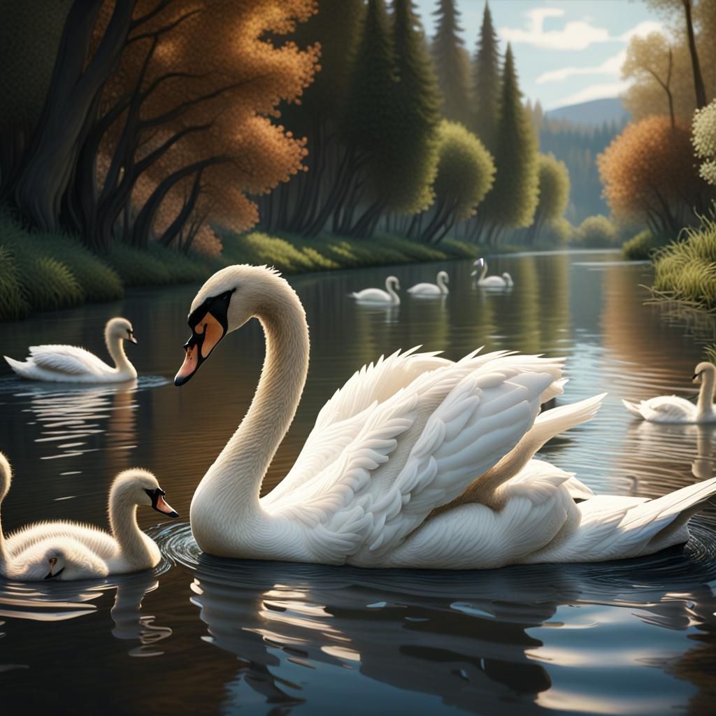 Summer swan