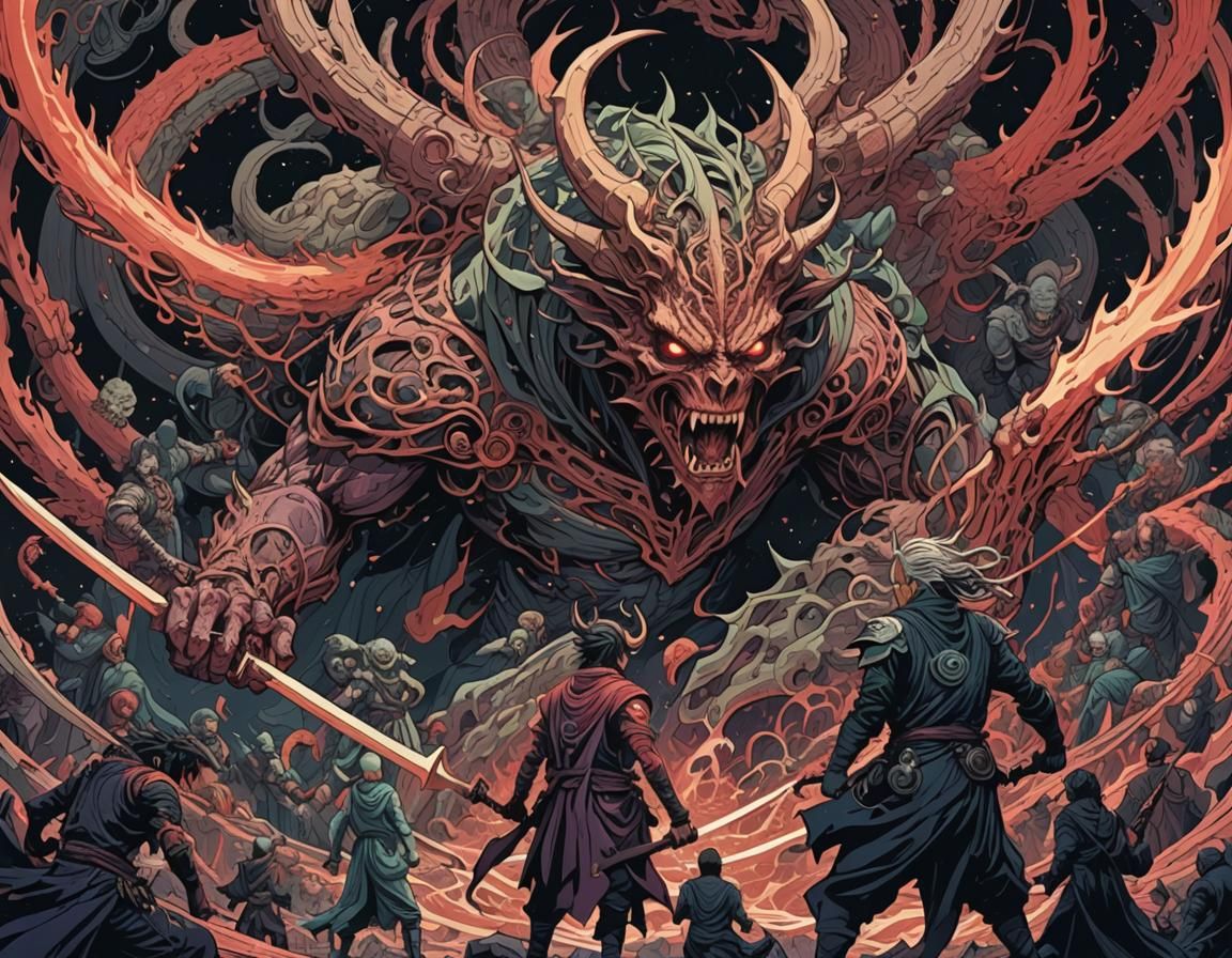 Eldritch Horror Fantasy Art: Spiraling Infinity