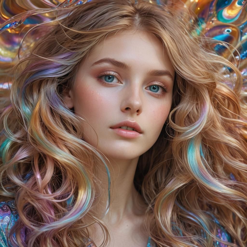 Surreal Being Radiating Loving Energy in Dreamlike Hues