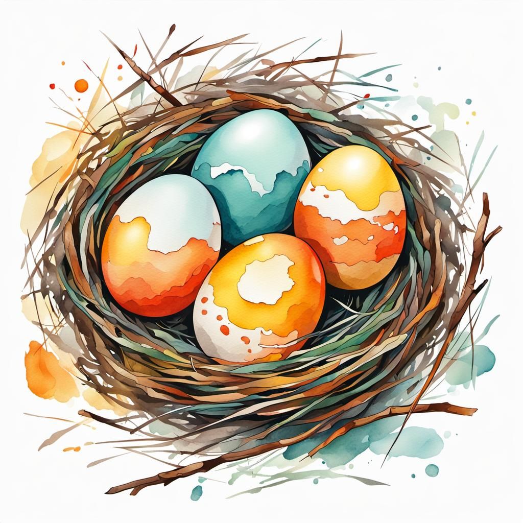 eggs in the nest