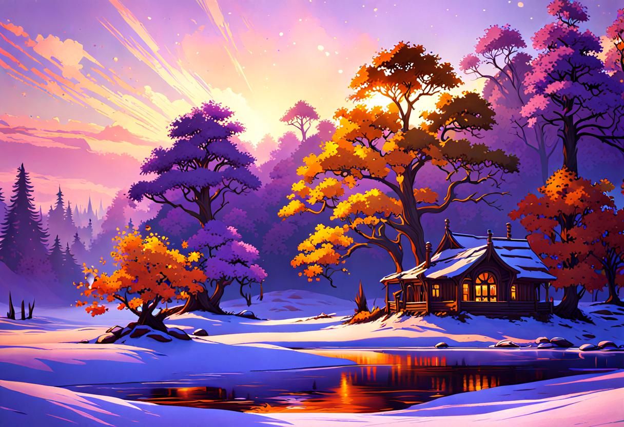 Spring Sunset Landscape: Love, Forgiveness, Renewal - Digita...