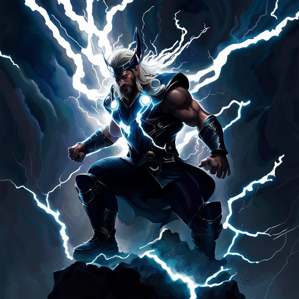 Thor During Ragnarök: Lightning and Shadow