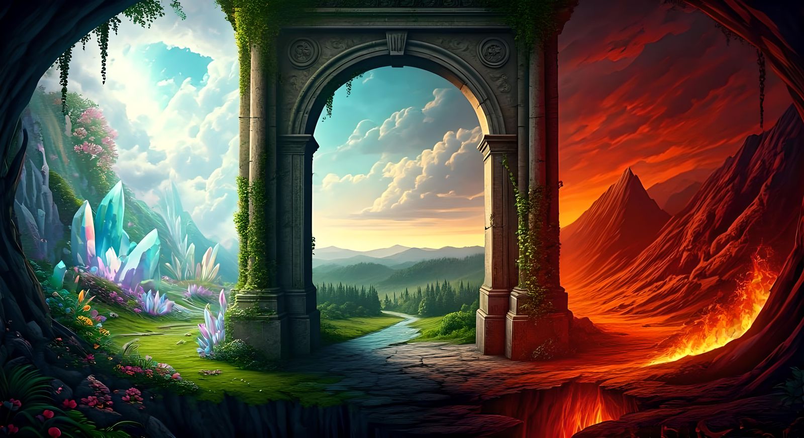 Ancient Archway Between Heaven and Hell