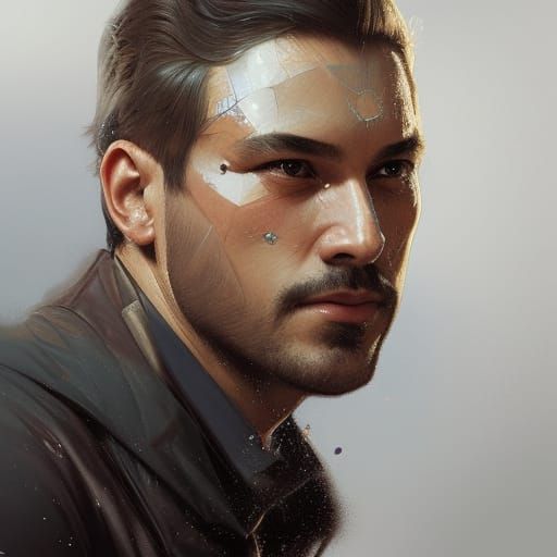 Detailed Portrait in Volumetric Lighting Style