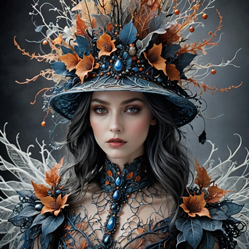 Elegant Tulle Fantasy Hat in Bright Colors