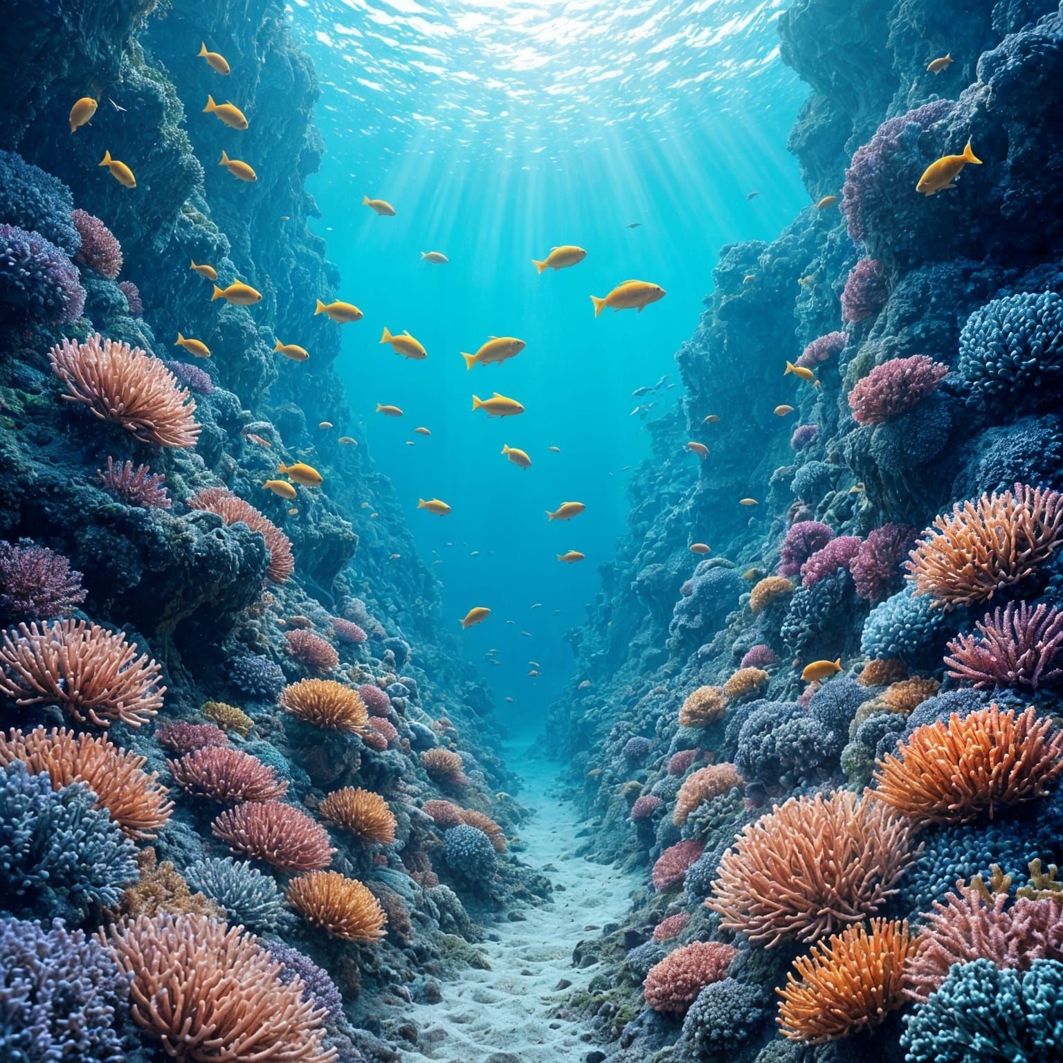 Vibrant Coral Reefs in the Eastern Sea