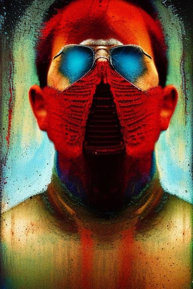 Reaper Portrait in Stained Glass, Digital Art Style