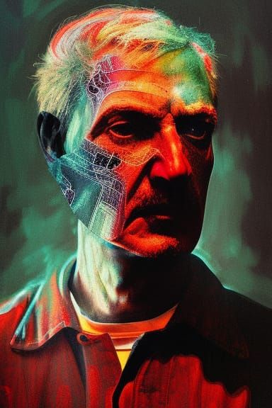 Reaper Portrait in Stained Glass Style