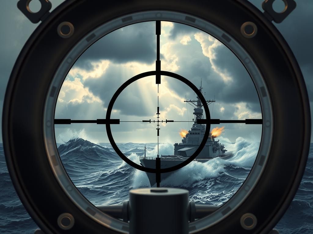 Battleship Target Locked in Stormy WWII Naval Battle