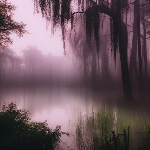 Eldritch Swamp: A Biopunk Dystopian Landscape