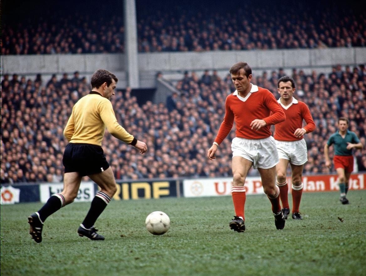 Vintage Soccer Match in Retro Style