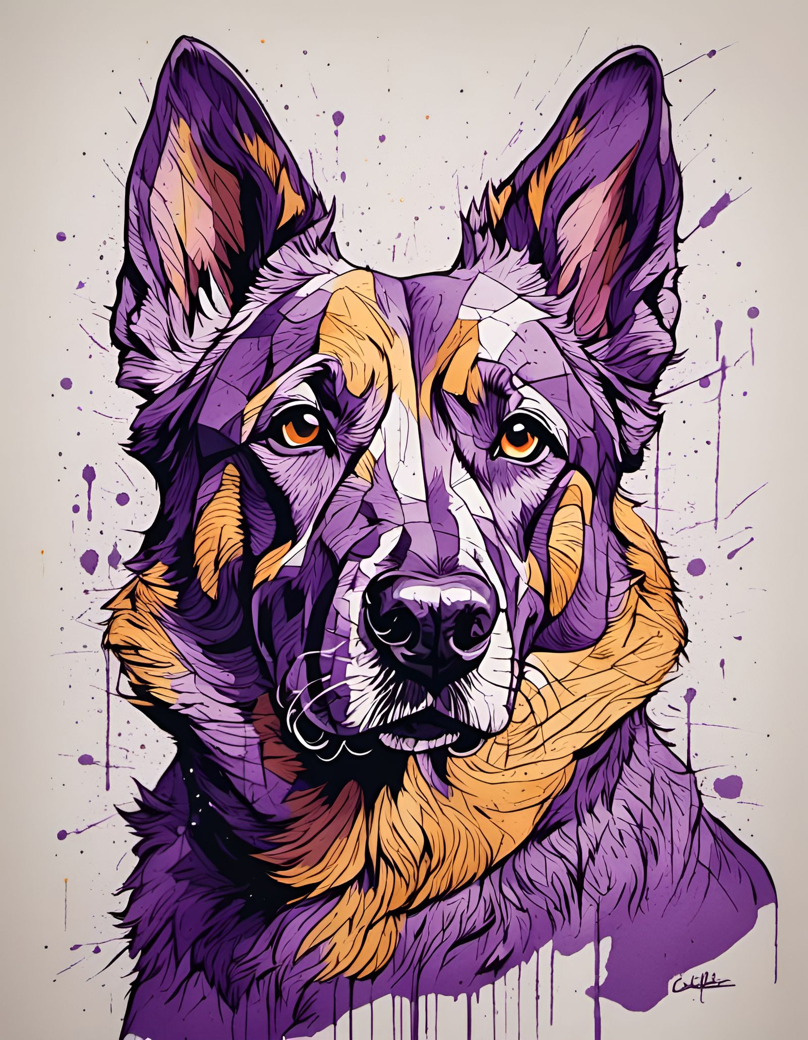 Dramatic Dog Portrait with Bold Contrast