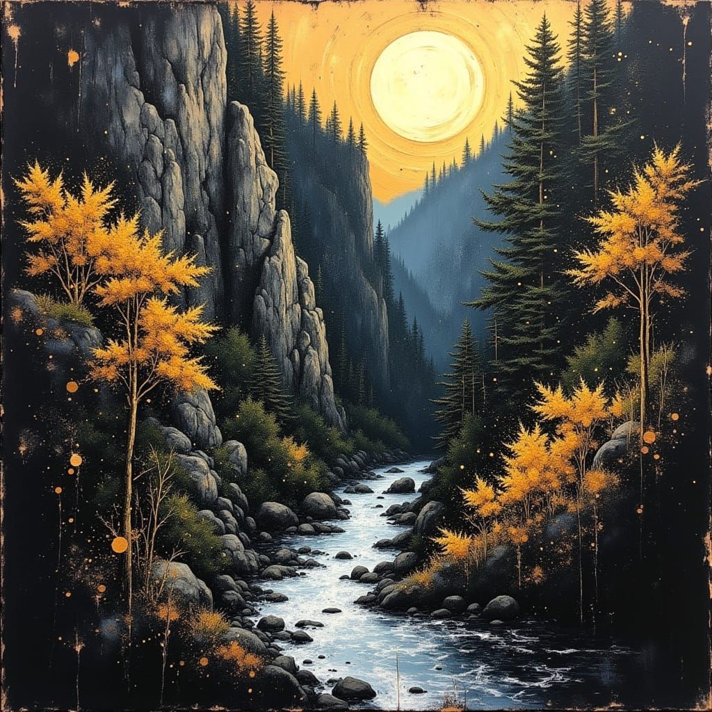 Pine Creek Gorge: Surreal Autumn Nightscape