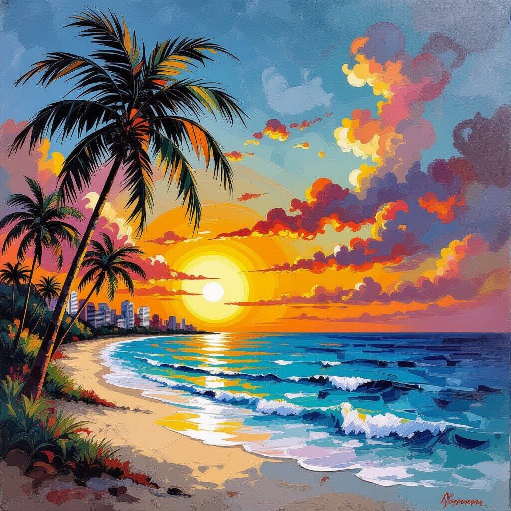 Surreal Face Portrait Collage in Gouache Style