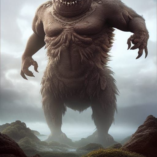 Friendly Storybook Monster in Digital Matte Painting