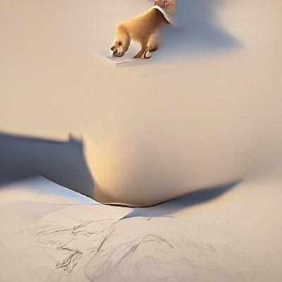Happy Dog in Realistic 3D Rendering