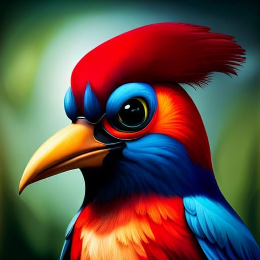 Laughing Woody Woodpecker Looking at Camera