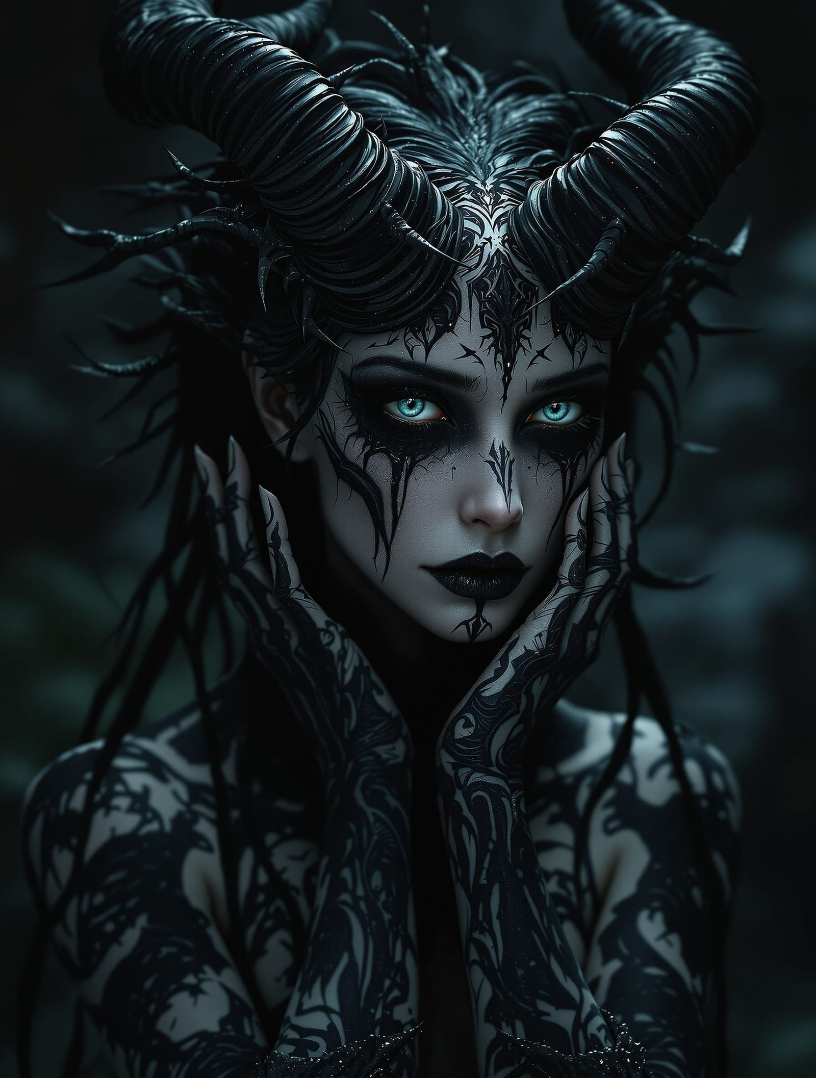 Haunting Banshee Goddess Katie in Dark Fantasy Style