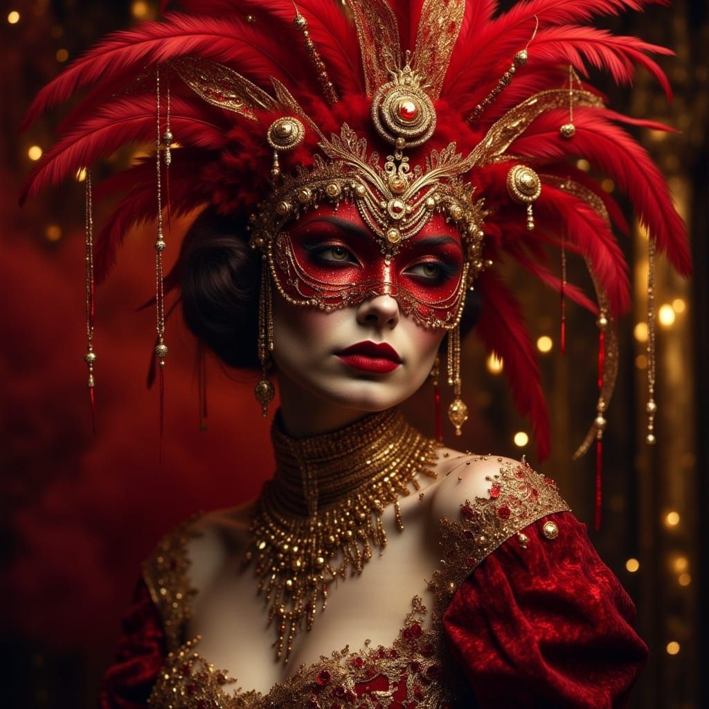 Marquessa Belladonna LaRue in Opulent Vampire Mask